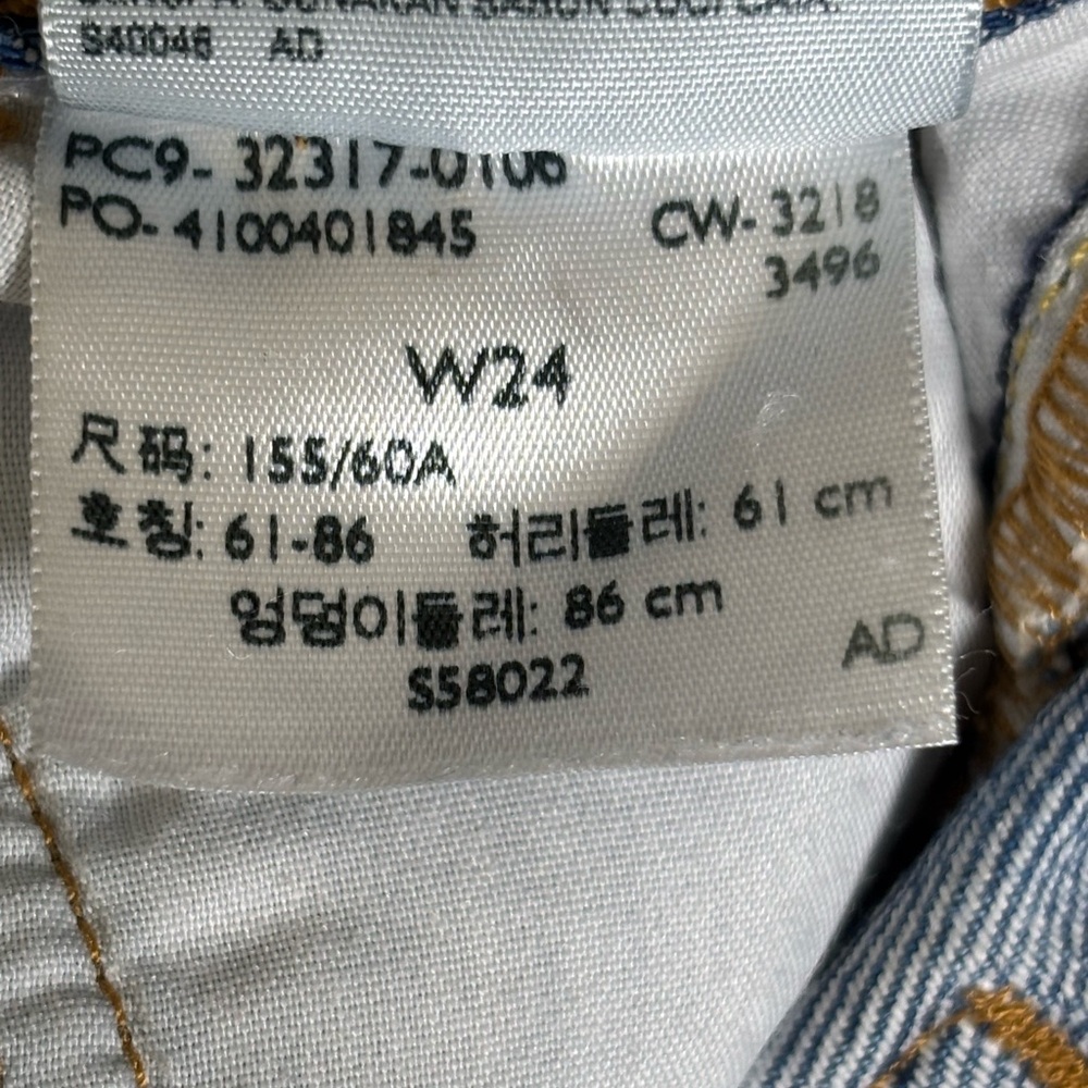 Levi's Classic Blue Ripped Jean Shorts - Picture 5 of 14